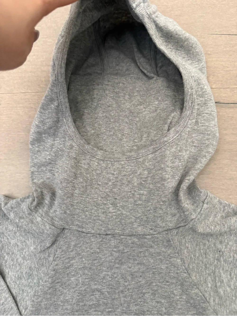 NUNUNU Gray Ninja Mask Hooded Shirt, Unisex size 12-14 - Picture 5 of 9